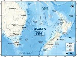 TASMAN SEA MAP